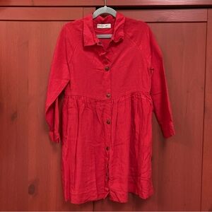 Zara Kids Casual Red Snap-Up Dress